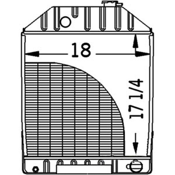 Aftermarket E4NN8005BC15M Radiator Fits Ford New Holland 345C 345D 445 445A 445C 450 44 CSO90-0004 - main